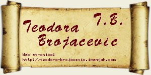 Teodora Brojačević vizit kartica